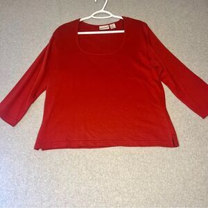 VTG Fashion Bug Women’s T-Shirt 3/4 Sleeve Scoop Neck size XL